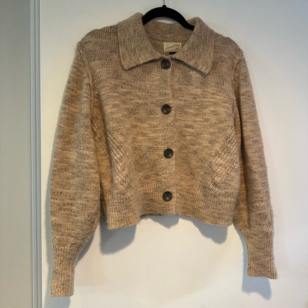 Cozy Collared Button-Up Cardigan - Picture 3 of 9